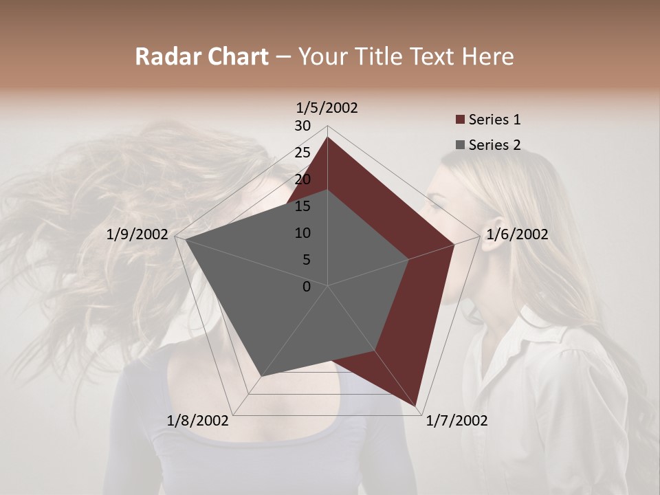 A Woman With Her Hair Blowing In The Wind PowerPoint Template