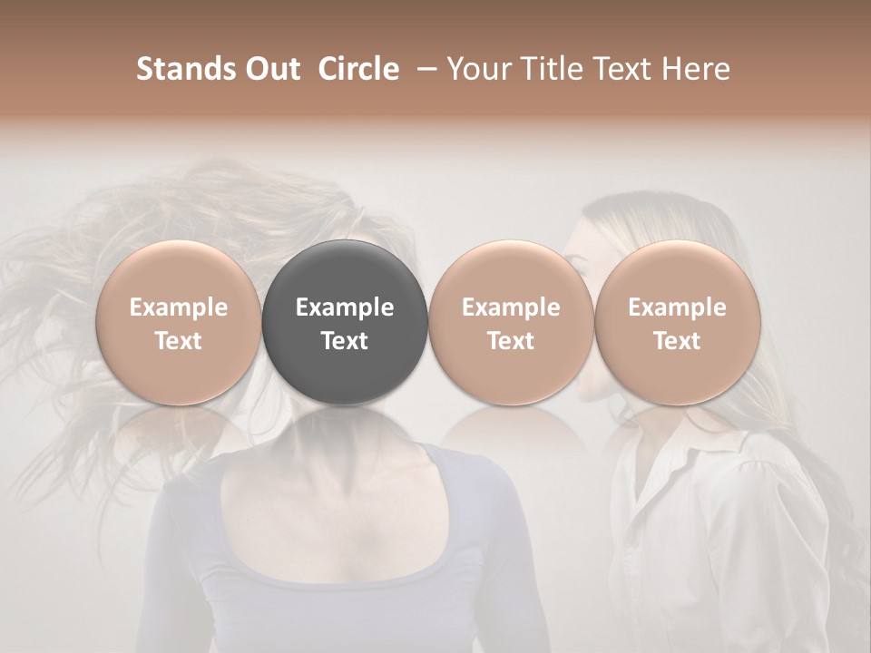 A Woman With Her Hair Blowing In The Wind PowerPoint Template