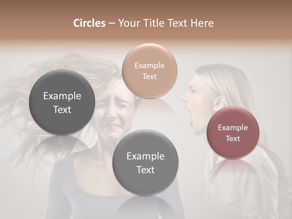 A Woman With Her Hair Blowing In The Wind PowerPoint Template