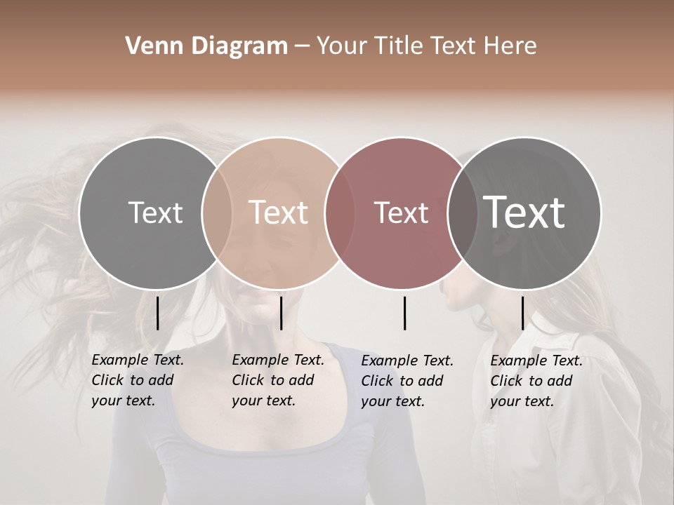 A Woman With Her Hair Blowing In The Wind PowerPoint Template