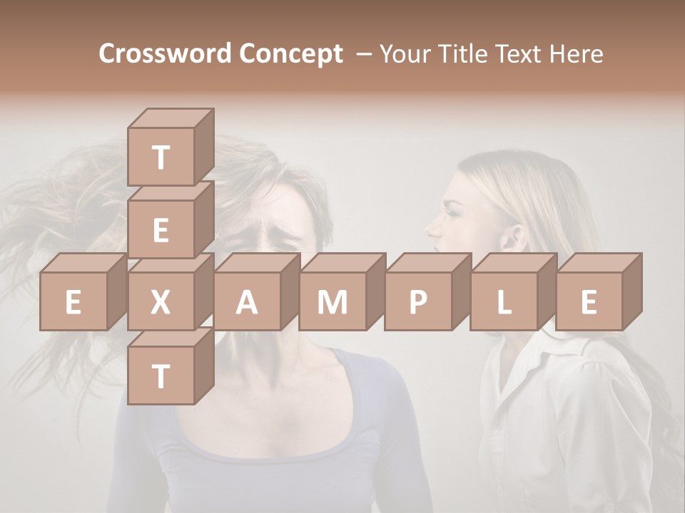 A Woman With Her Hair Blowing In The Wind PowerPoint Template