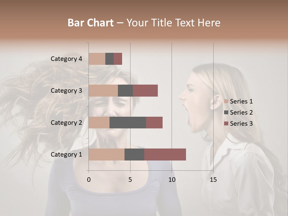 A Woman With Her Hair Blowing In The Wind PowerPoint Template