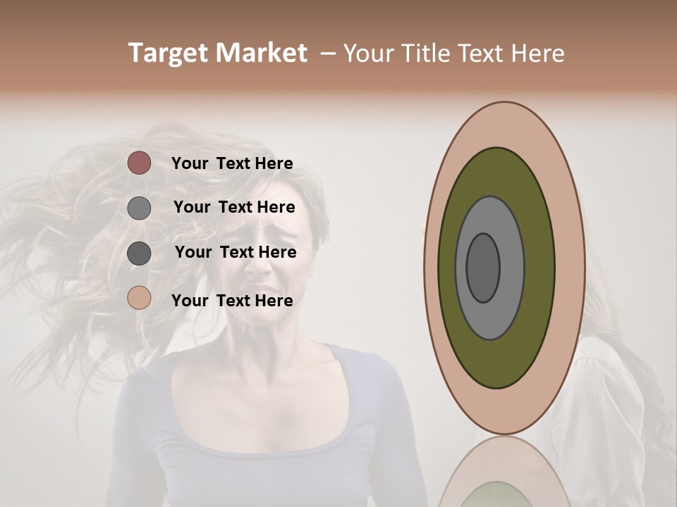 A Woman With Her Hair Blowing In The Wind PowerPoint Template