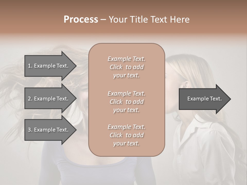 A Woman With Her Hair Blowing In The Wind PowerPoint Template