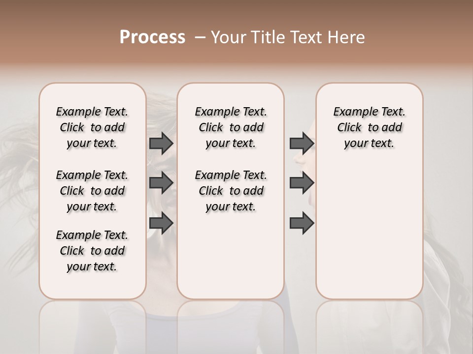 A Woman With Her Hair Blowing In The Wind PowerPoint Template