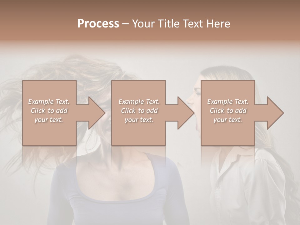 A Woman With Her Hair Blowing In The Wind PowerPoint Template