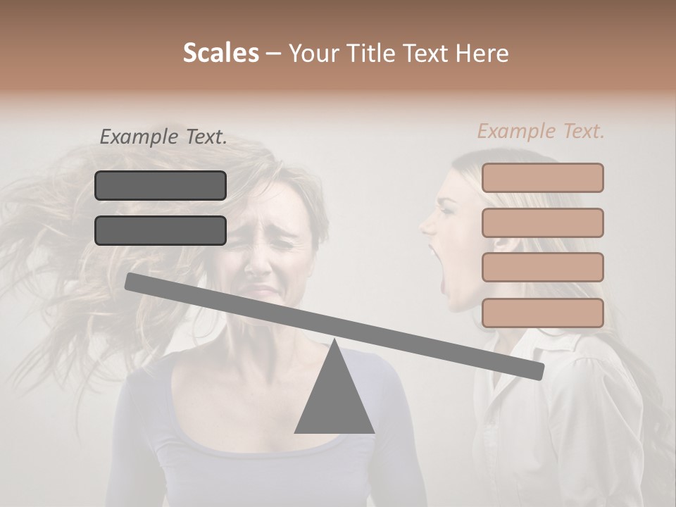 A Woman With Her Hair Blowing In The Wind PowerPoint Template