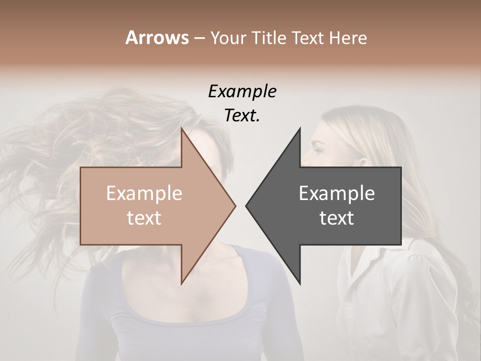 A Woman With Her Hair Blowing In The Wind PowerPoint Template