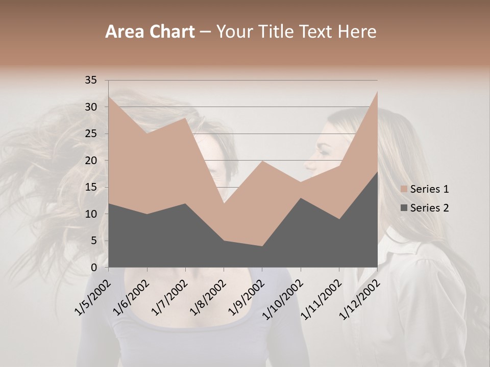 A Woman With Her Hair Blowing In The Wind PowerPoint Template