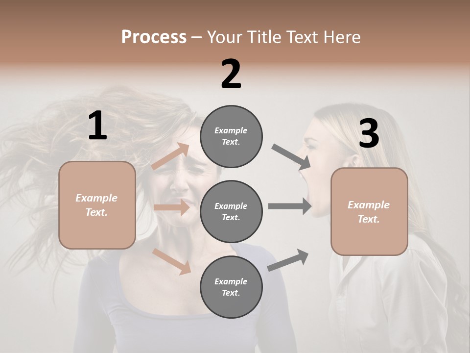 A Woman With Her Hair Blowing In The Wind PowerPoint Template