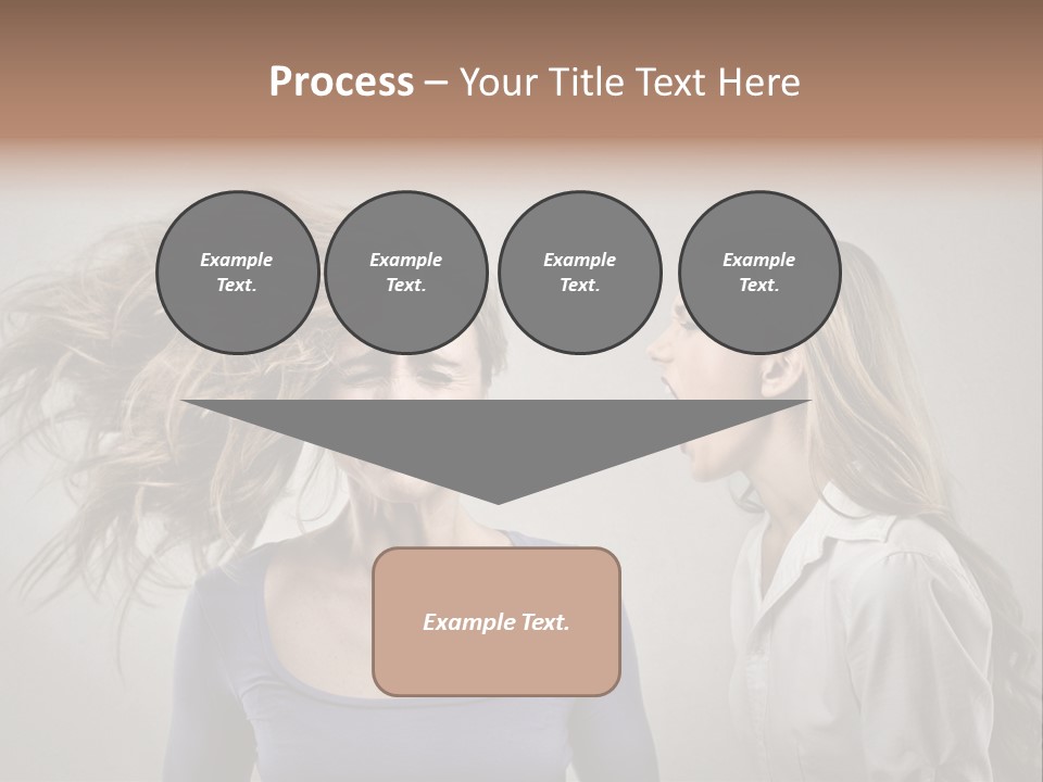 A Woman With Her Hair Blowing In The Wind PowerPoint Template