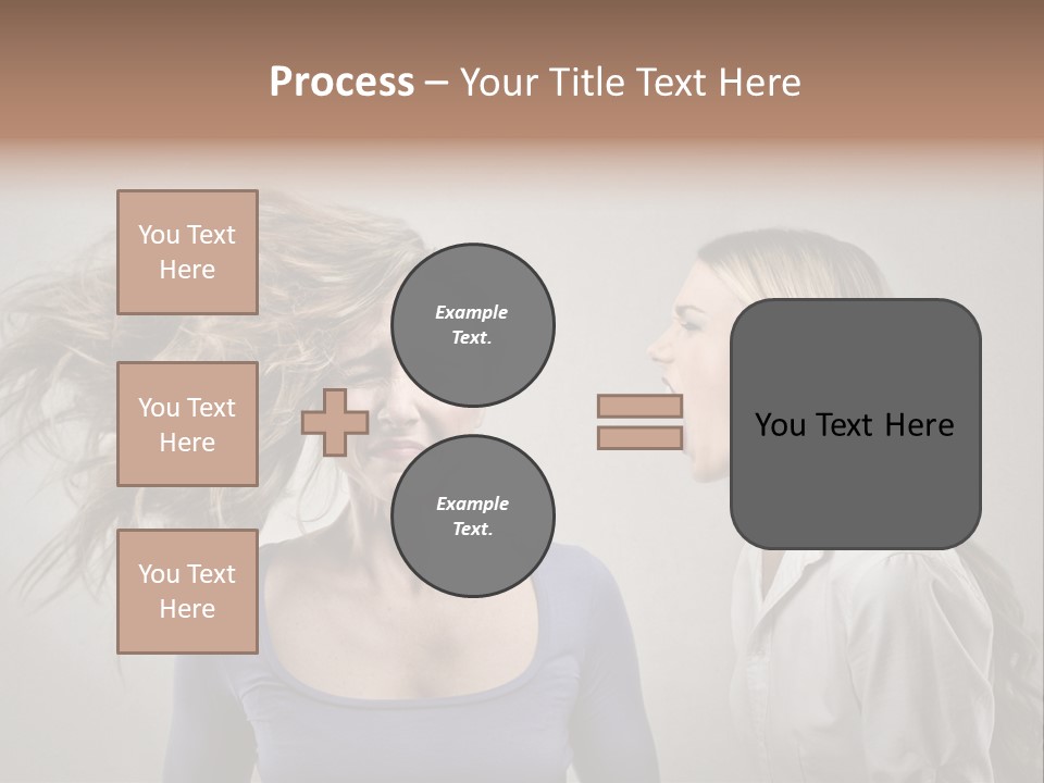 A Woman With Her Hair Blowing In The Wind PowerPoint Template