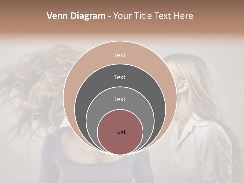 A Woman With Her Hair Blowing In The Wind PowerPoint Template