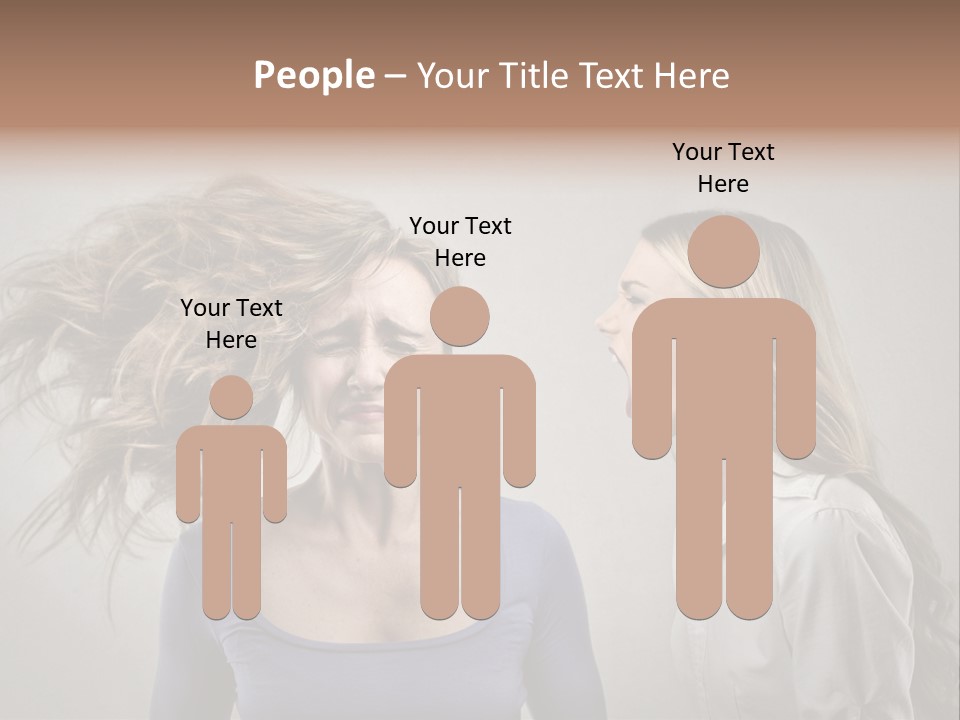 A Woman With Her Hair Blowing In The Wind PowerPoint Template