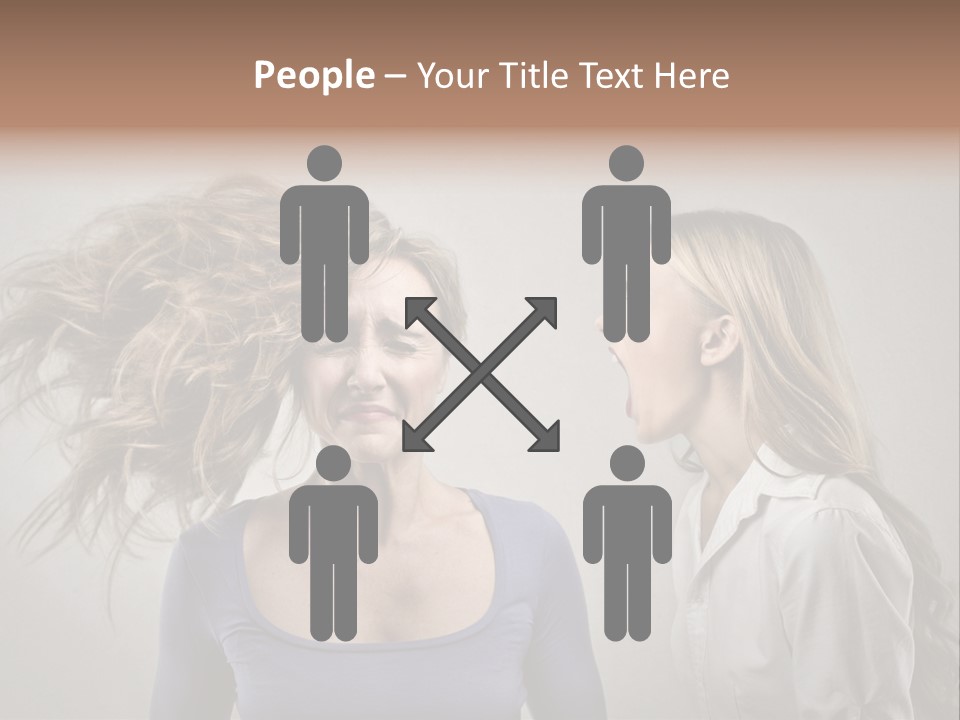 A Woman With Her Hair Blowing In The Wind PowerPoint Template