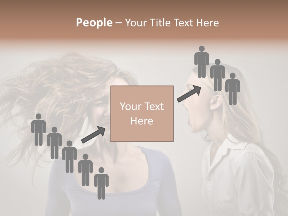 A Woman With Her Hair Blowing In The Wind PowerPoint Template