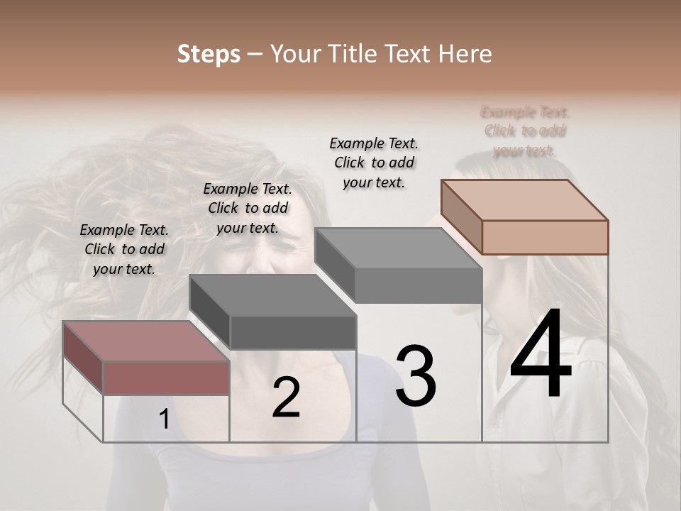 A Woman With Her Hair Blowing In The Wind PowerPoint Template