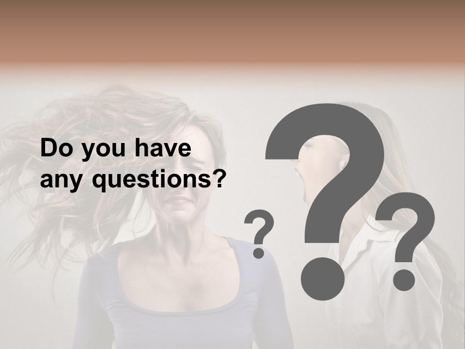 A Woman With Her Hair Blowing In The Wind PowerPoint Template