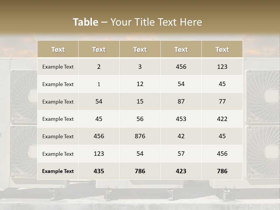 A Group Of Air Conditioners Sitting In Front Of A Cloudy Sky PowerPoint Template