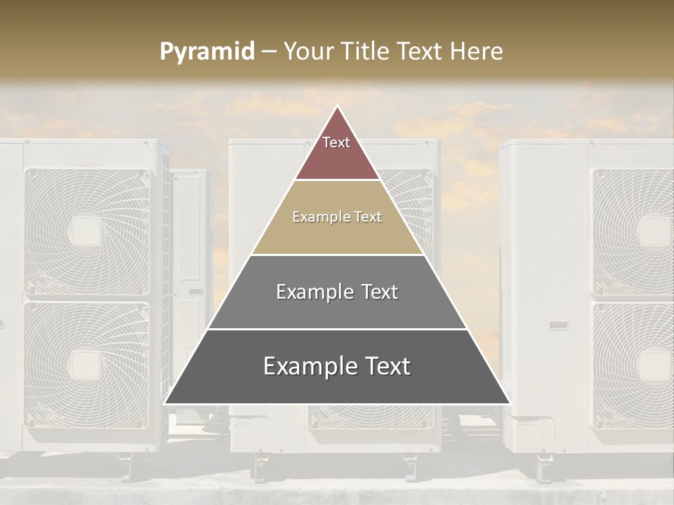 A Group Of Air Conditioners Sitting In Front Of A Cloudy Sky PowerPoint Template