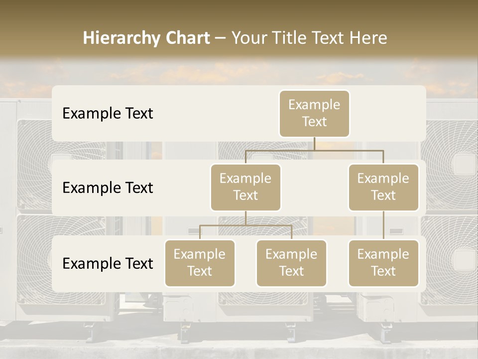A Group Of Air Conditioners Sitting In Front Of A Cloudy Sky PowerPoint Template