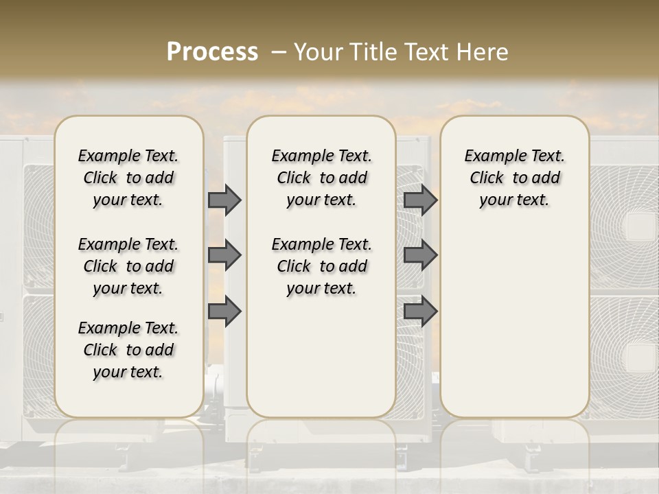 A Group Of Air Conditioners Sitting In Front Of A Cloudy Sky PowerPoint Template