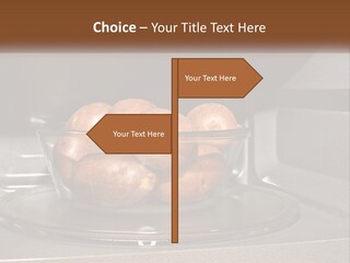 A Glass Bowl Filled With Apples On Top Of A Stove PowerPoint Template