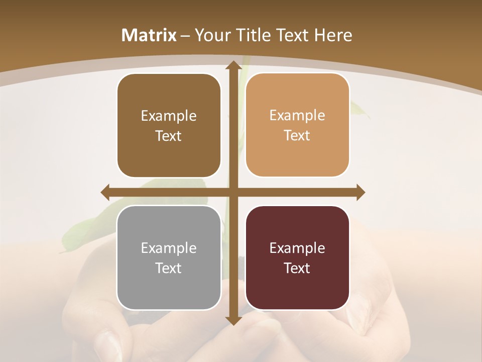 A Person Holding A Plant In Their Hands PowerPoint Template