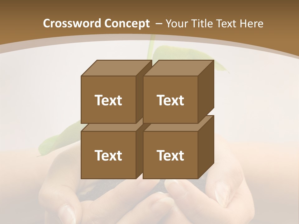 A Person Holding A Plant In Their Hands PowerPoint Template