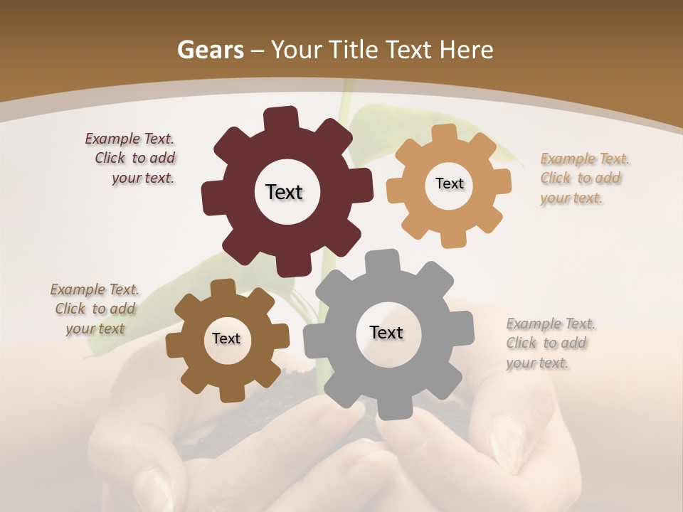 A Person Holding A Plant In Their Hands PowerPoint Template