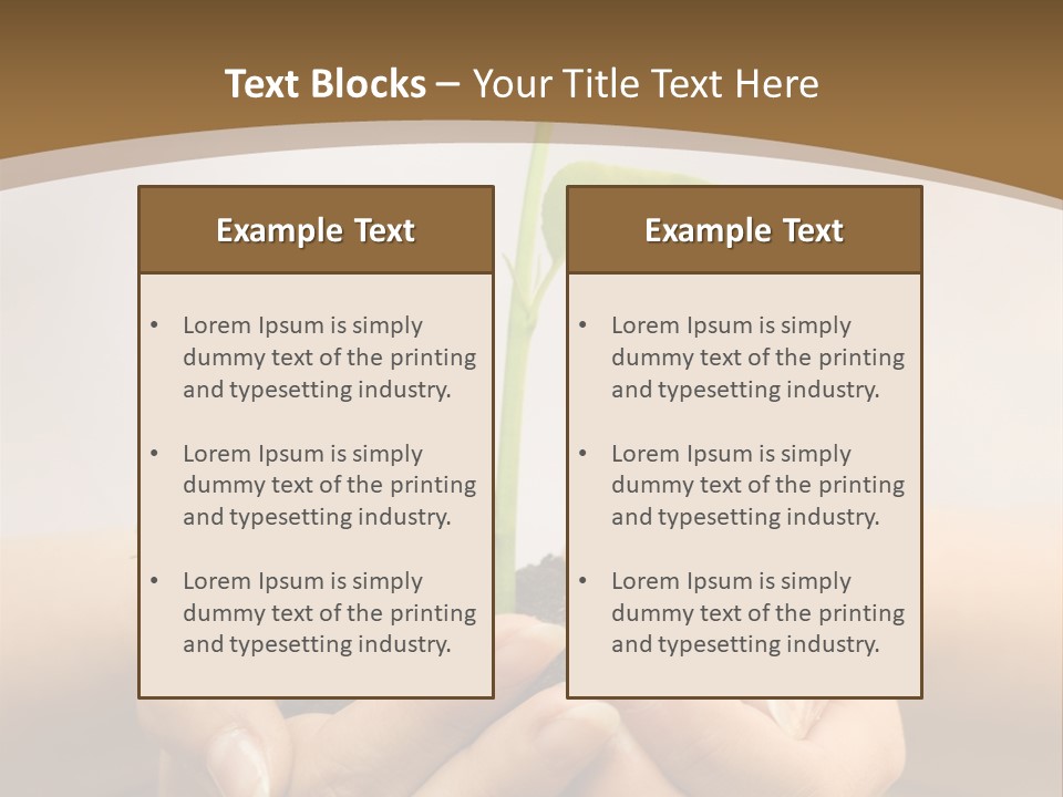 A Person Holding A Plant In Their Hands PowerPoint Template