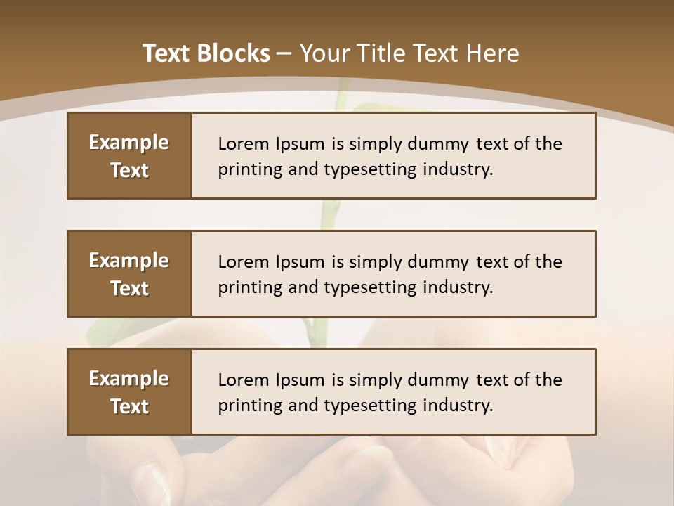 A Person Holding A Plant In Their Hands PowerPoint Template