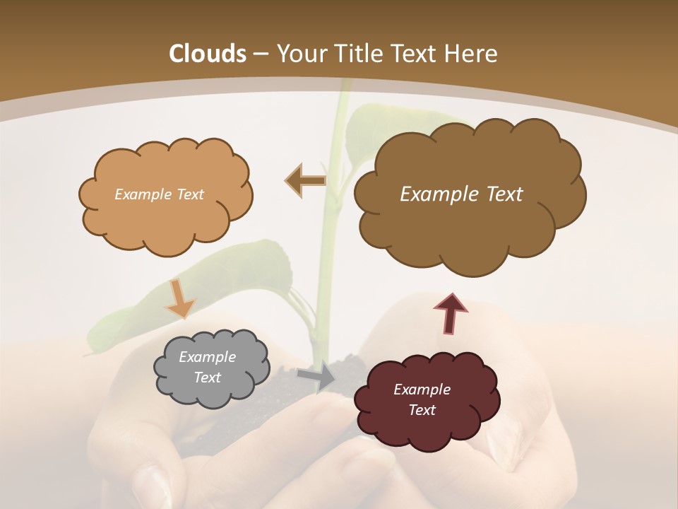 A Person Holding A Plant In Their Hands PowerPoint Template