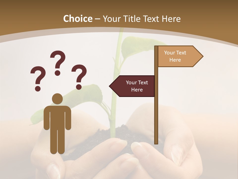 A Person Holding A Plant In Their Hands PowerPoint Template