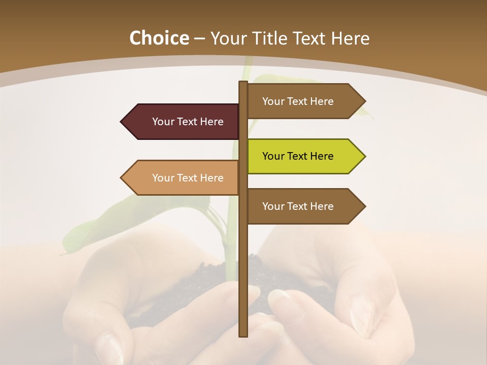 A Person Holding A Plant In Their Hands PowerPoint Template