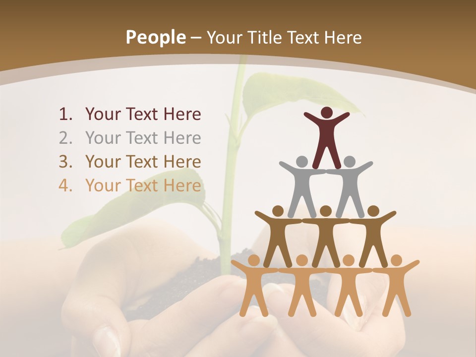 A Person Holding A Plant In Their Hands PowerPoint Template