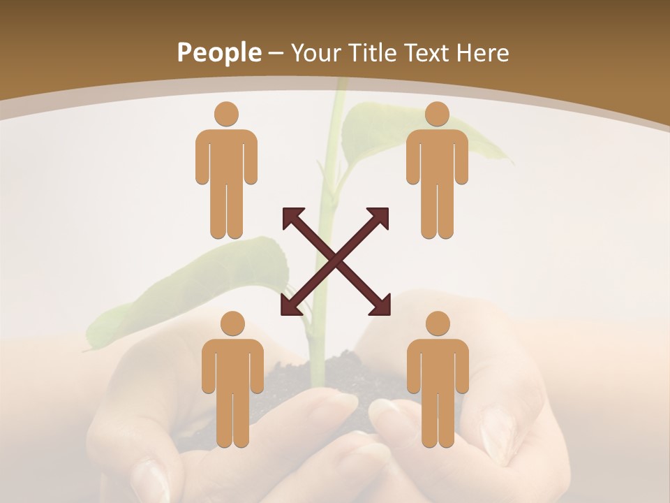 A Person Holding A Plant In Their Hands PowerPoint Template