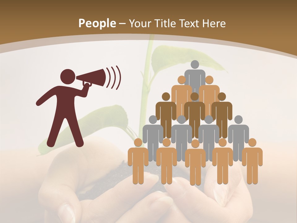 A Person Holding A Plant In Their Hands PowerPoint Template