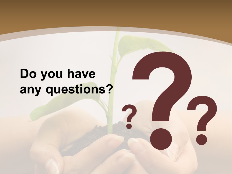 A Person Holding A Plant In Their Hands PowerPoint Template