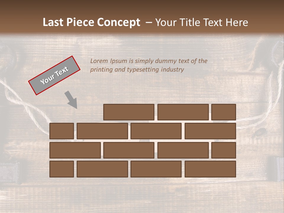 A Wooden Wall With Two Keys And A Tag On It PowerPoint Template
