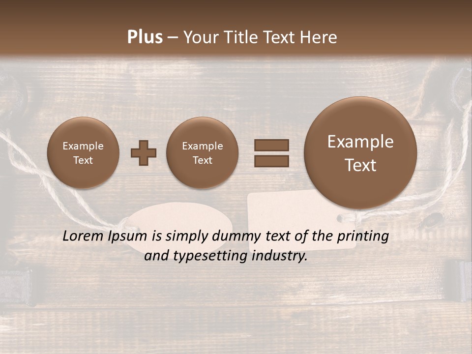 A Wooden Wall With Two Keys And A Tag On It PowerPoint Template