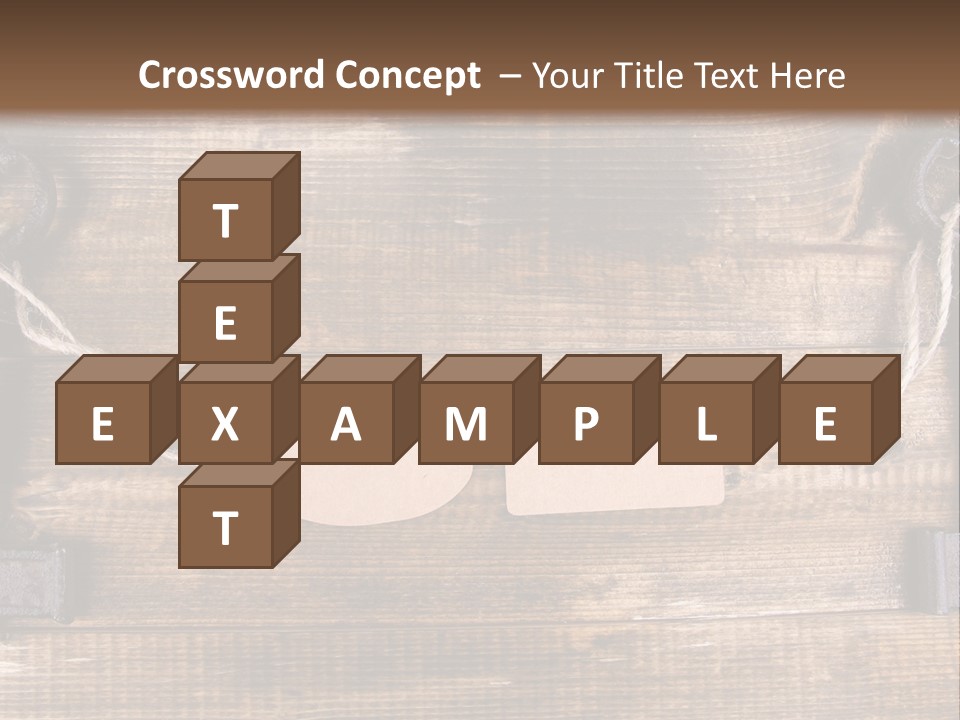 A Wooden Wall With Two Keys And A Tag On It PowerPoint Template