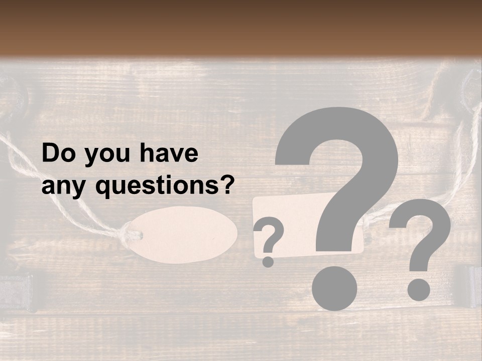 A Wooden Wall With Two Keys And A Tag On It PowerPoint Template