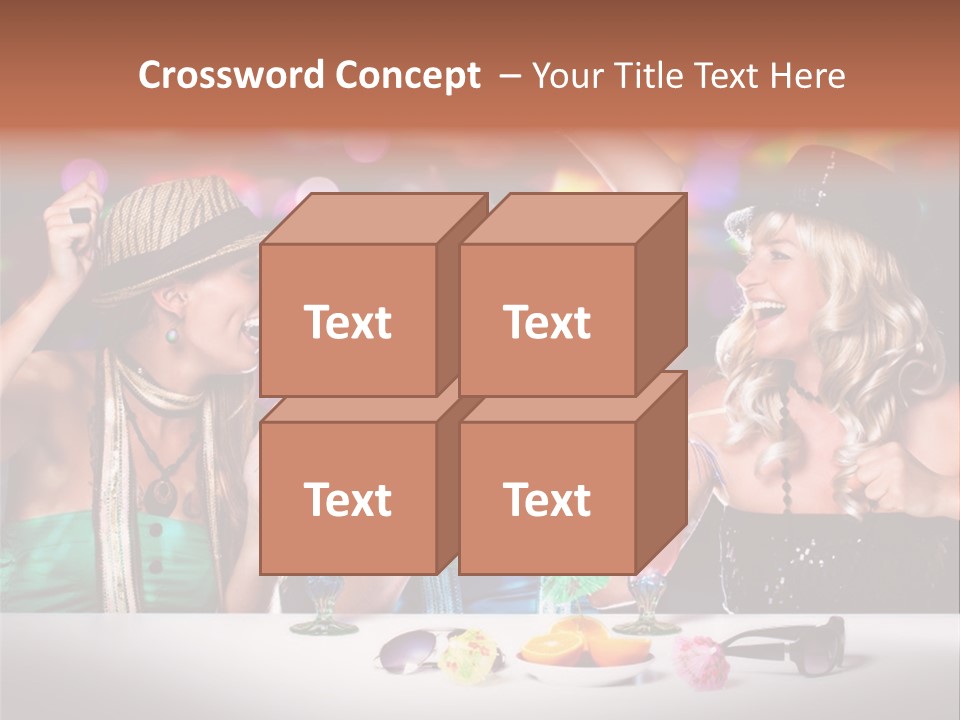 A Group Of Women Having Drinks At A Party PowerPoint Template