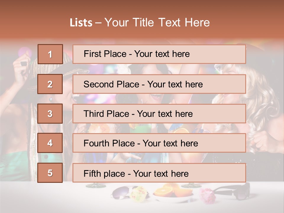 A Group Of Women Having Drinks At A Party PowerPoint Template