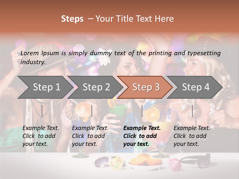 A Group Of Women Having Drinks At A Party PowerPoint Template