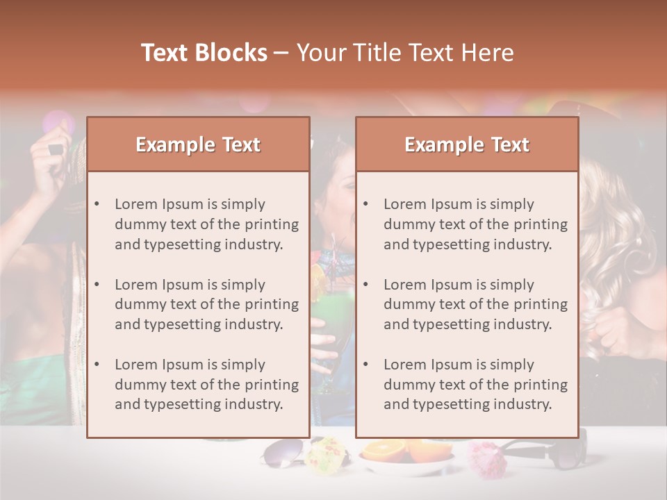 A Group Of Women Having Drinks At A Party PowerPoint Template