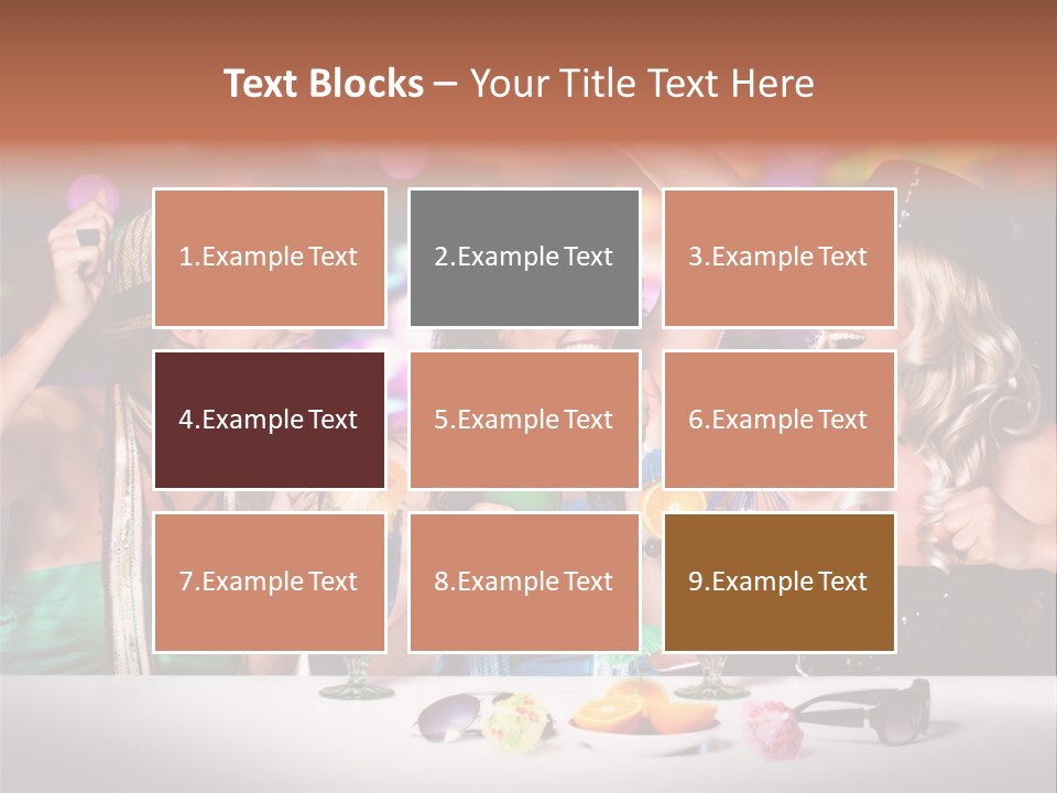 A Group Of Women Having Drinks At A Party PowerPoint Template