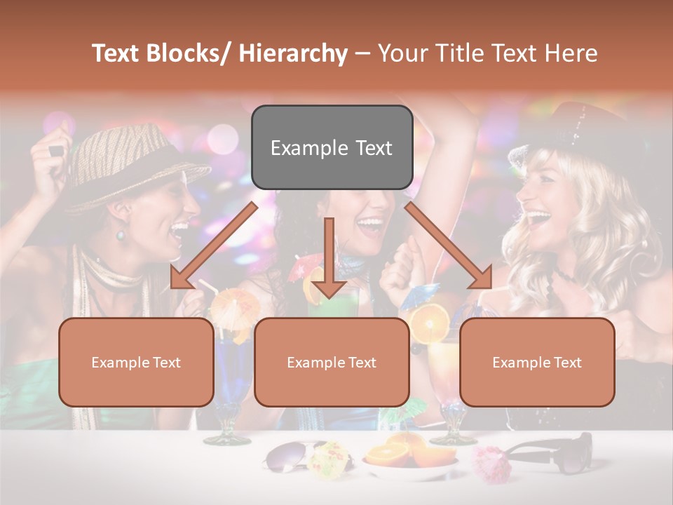 A Group Of Women Having Drinks At A Party PowerPoint Template