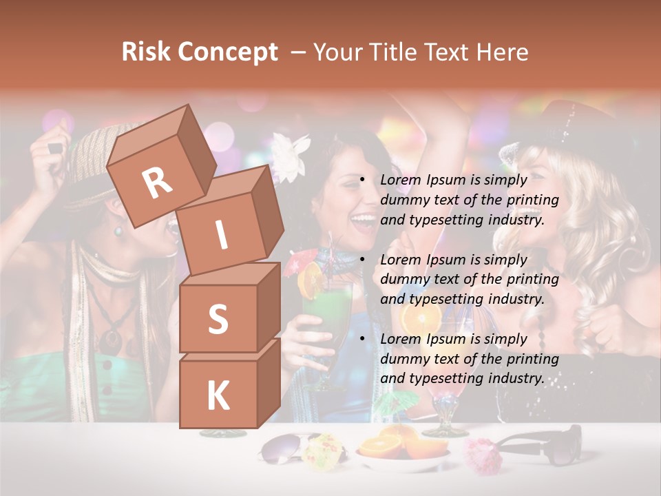 A Group Of Women Having Drinks At A Party PowerPoint Template